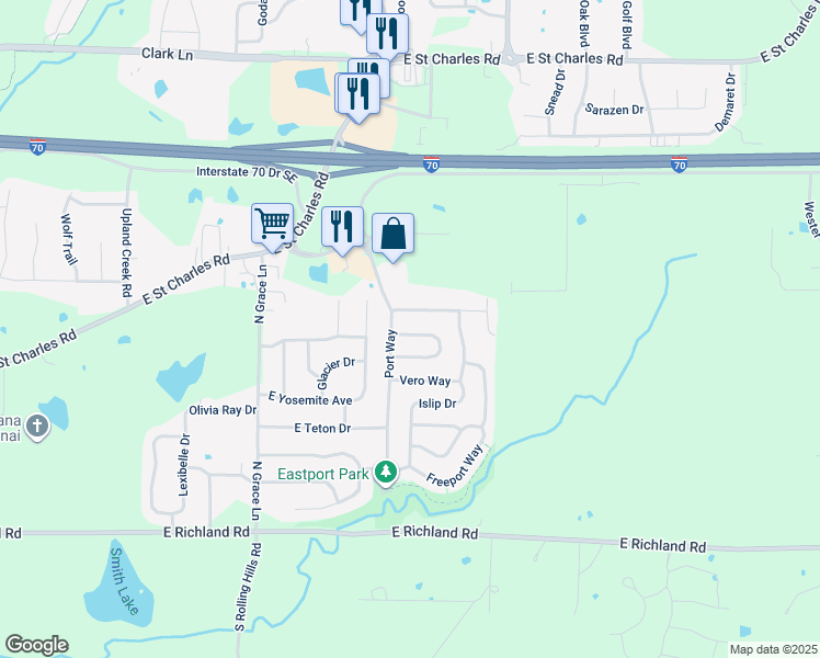 map of restaurants, bars, coffee shops, grocery stores, and more near 5709 Camden Circle in Columbia