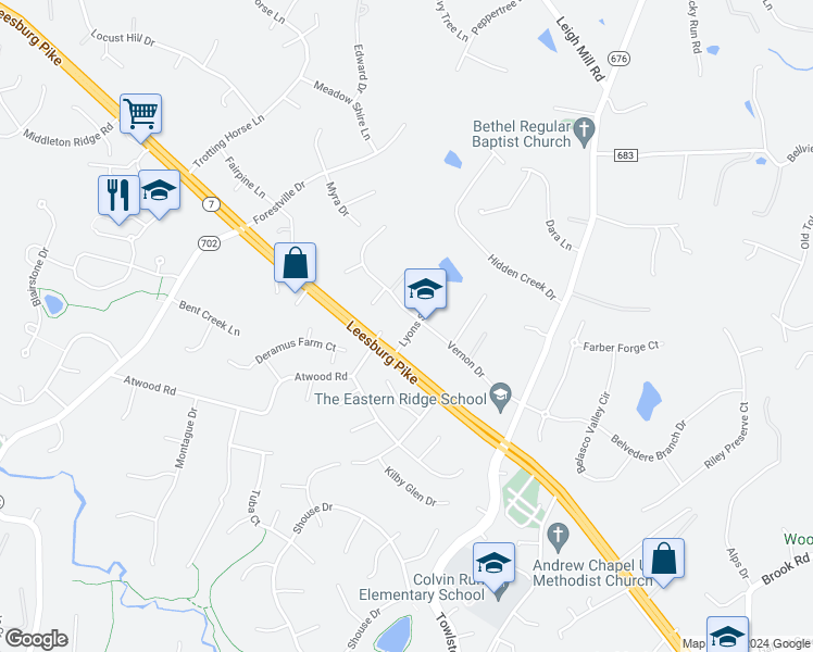 map of restaurants, bars, coffee shops, grocery stores, and more near 1300 Lyons Street in Great Falls