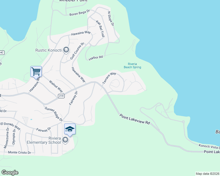 map of restaurants, bars, coffee shops, grocery stores, and more near 10818 Skyview Drive in Kelseyville