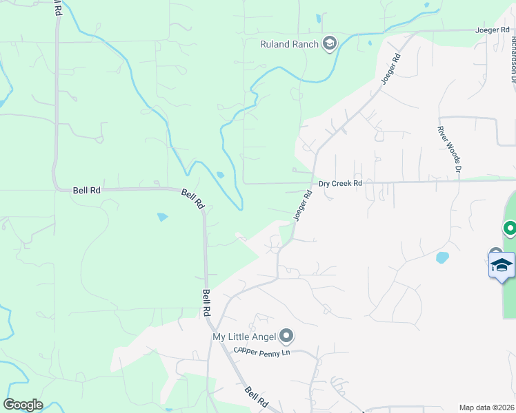 map of restaurants, bars, coffee shops, grocery stores, and more near 10925 Joeger Road in Auburn