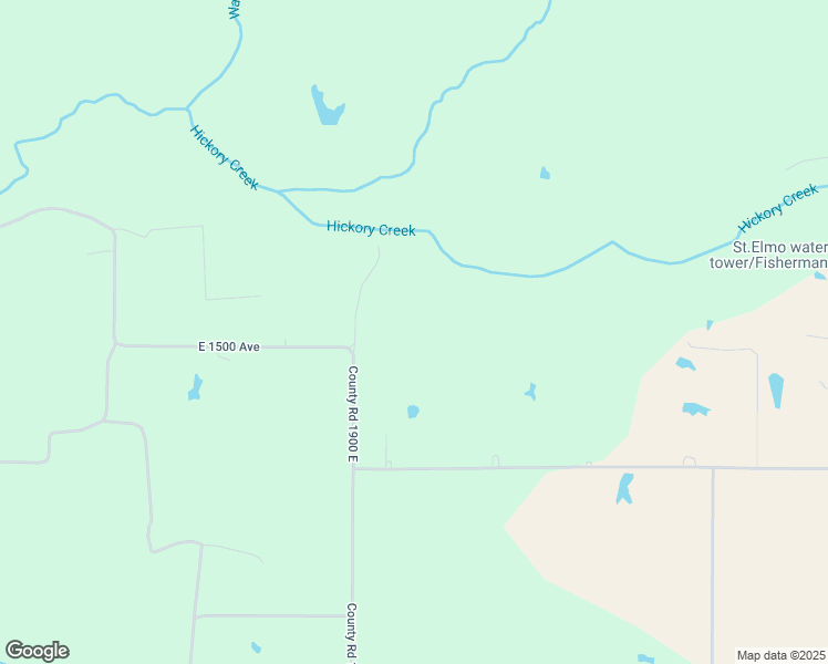 map of restaurants, bars, coffee shops, grocery stores, and more near 1899 East 1500 Avenue in Brownstown