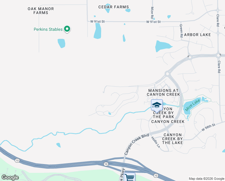 map of restaurants, bars, coffee shops, grocery stores, and more near 9571 Landon Street in Lenexa