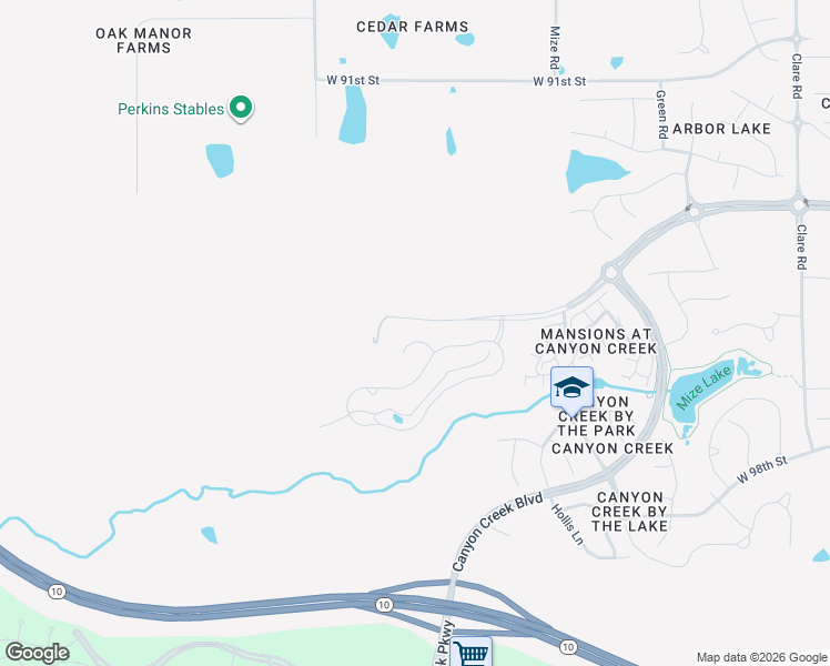 map of restaurants, bars, coffee shops, grocery stores, and more near 9571 Landon Street in Lenexa