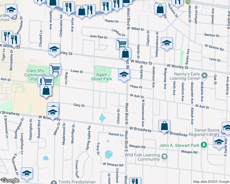 map of restaurants, bars, coffee shops, grocery stores, and more near 209 Wheaton Court in Columbia
