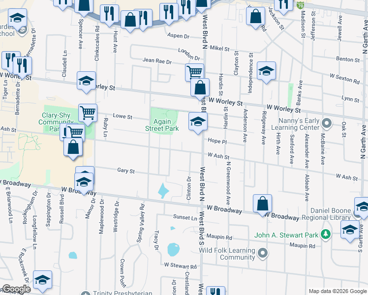 map of restaurants, bars, coffee shops, grocery stores, and more near 209 Wheaton Court in Columbia