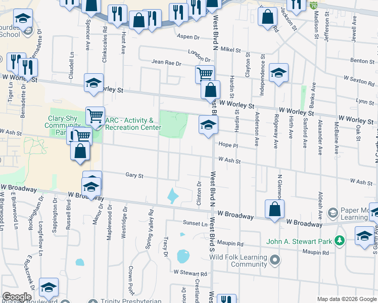 map of restaurants, bars, coffee shops, grocery stores, and more near 209 Wheaton Court in Columbia