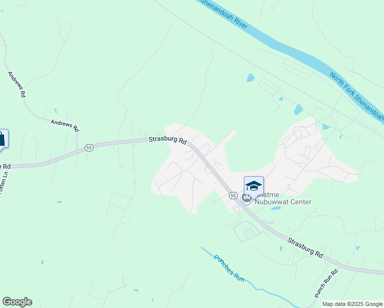 map of restaurants, bars, coffee shops, grocery stores, and more near 1939 Strasburg Road in Front Royal