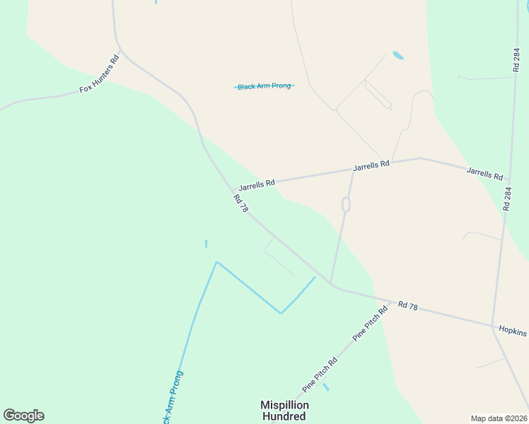 map of restaurants, bars, coffee shops, grocery stores, and more near 2538 Hopkins Cemetery Road in Harrington