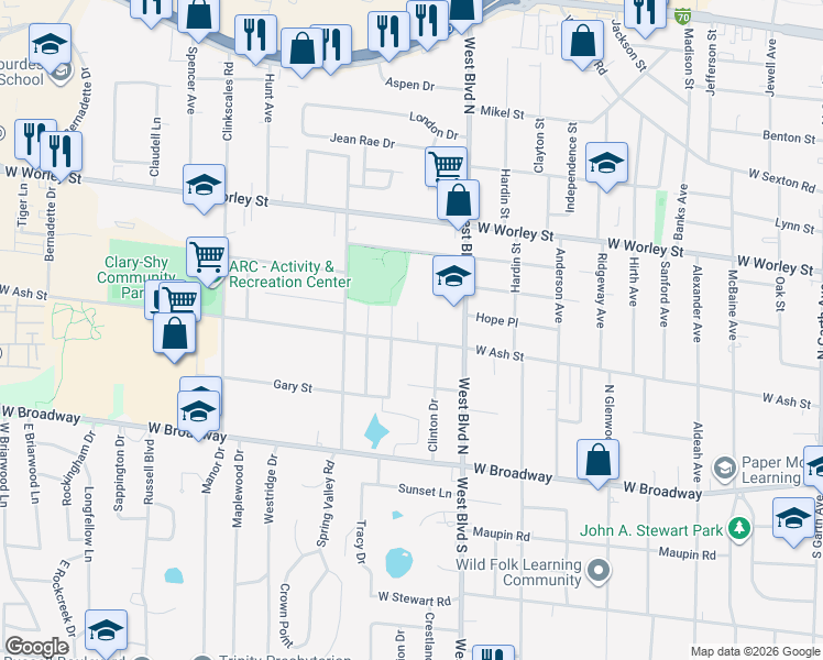 map of restaurants, bars, coffee shops, grocery stores, and more near 209 Wheaton Court in Columbia