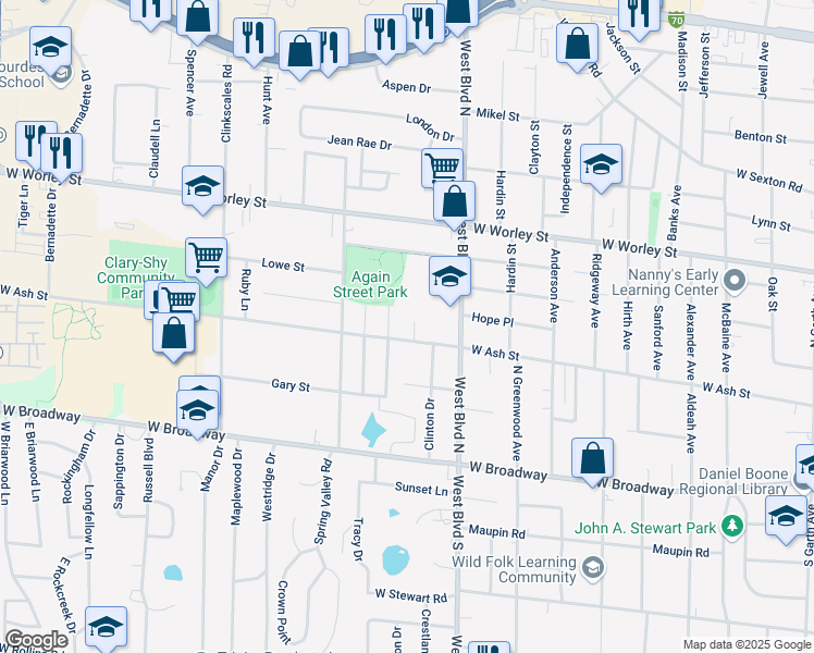 map of restaurants, bars, coffee shops, grocery stores, and more near 209 Wheaton Court in Columbia