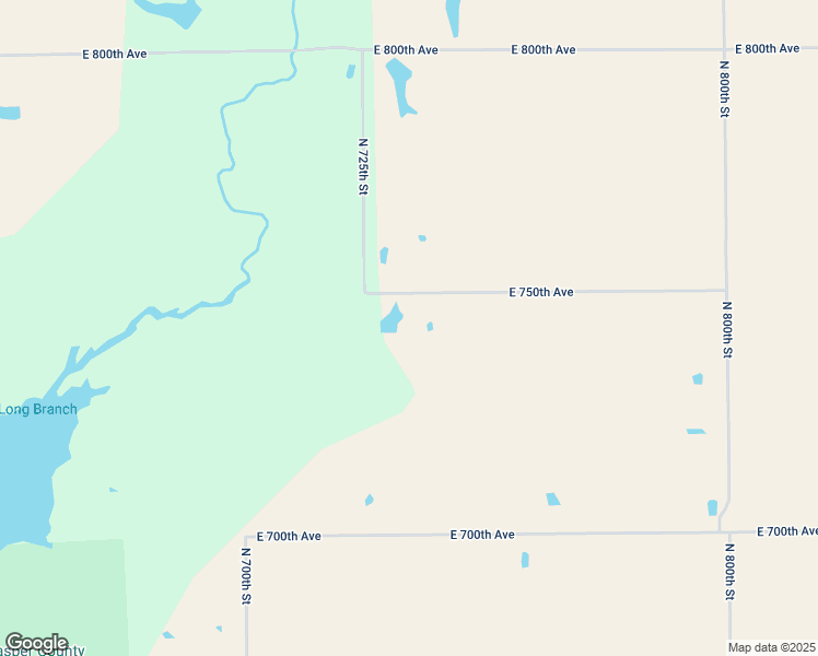 map of restaurants, bars, coffee shops, grocery stores, and more near 7272 East 750th Avenue in Newton