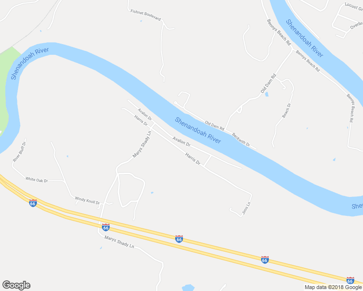 map of restaurants, bars, coffee shops, grocery stores, and more near 331 Harris Drive in Front Royal