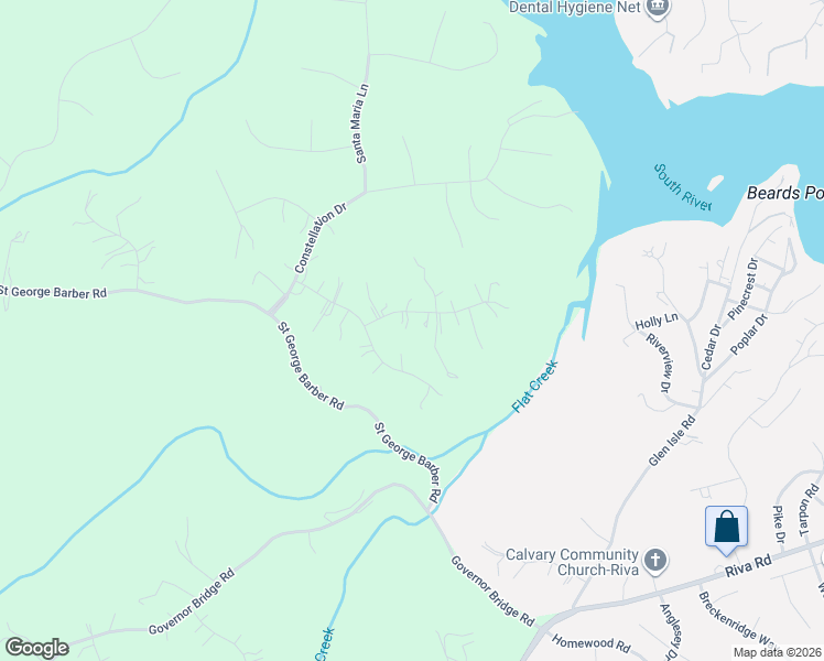 map of restaurants, bars, coffee shops, grocery stores, and more near 3483 Godspeed Road in Davidsonville
