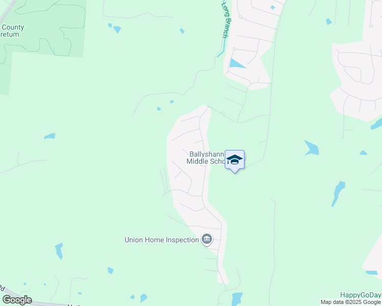 map of restaurants, bars, coffee shops, grocery stores, and more near 6634 Glencree Lane in Union