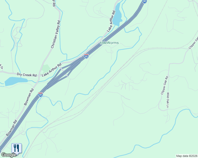 map of restaurants, bars, coffee shops, grocery stores, and more near 15280 Neils Road in Auburn
