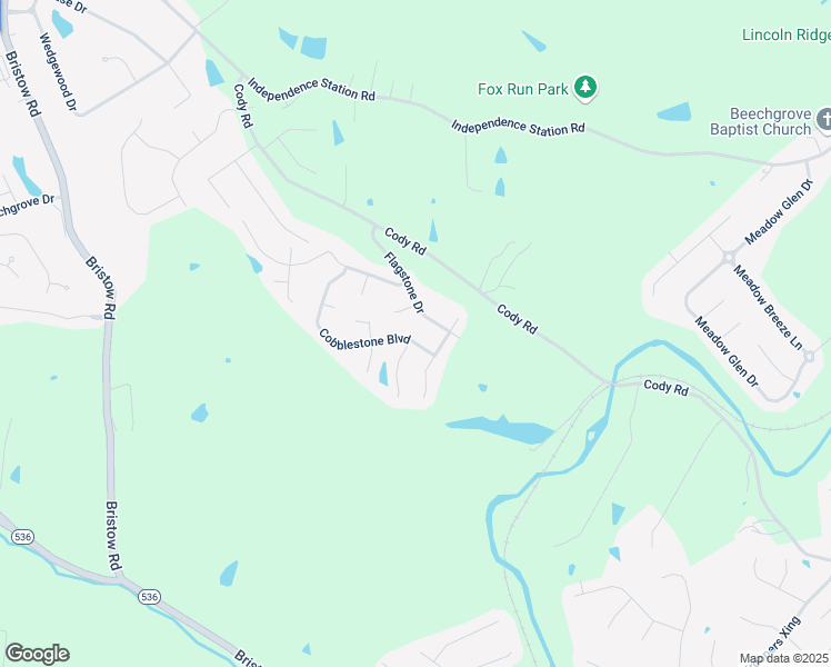 map of restaurants, bars, coffee shops, grocery stores, and more near 9913 Cobblestone Boulevard in Independence