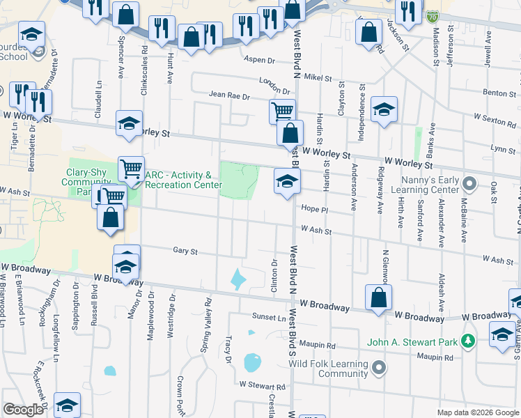 map of restaurants, bars, coffee shops, grocery stores, and more near 209 Wheaton Court in Columbia