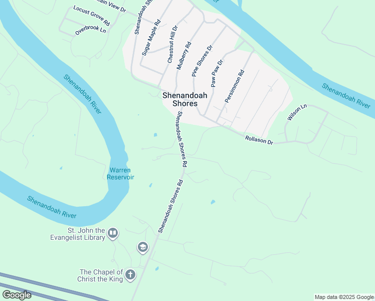 map of restaurants, bars, coffee shops, grocery stores, and more near 2508 Shenandoah Shores Road in Front Royal