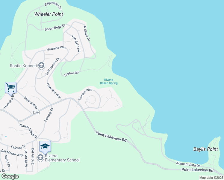 map of restaurants, bars, coffee shops, grocery stores, and more near 4816 Marina Drive in Kelseyville