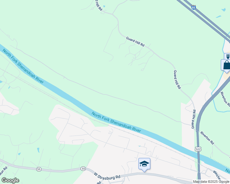map of restaurants, bars, coffee shops, grocery stores, and more near 388 Dodson Lane in Front Royal