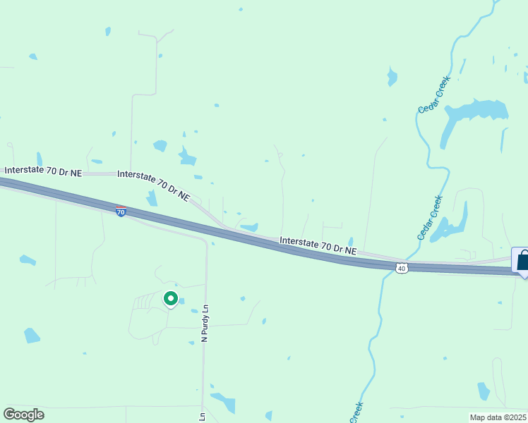 map of restaurants, bars, coffee shops, grocery stores, and more near 11621 Interstate 70 Drive Southeast in Columbia