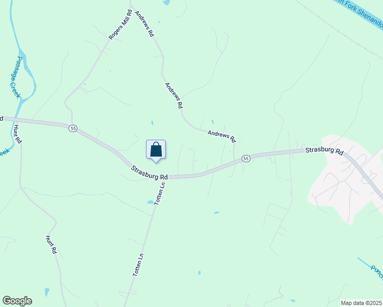 map of restaurants, bars, coffee shops, grocery stores, and more near 99 Gardener Lane in Front Royal