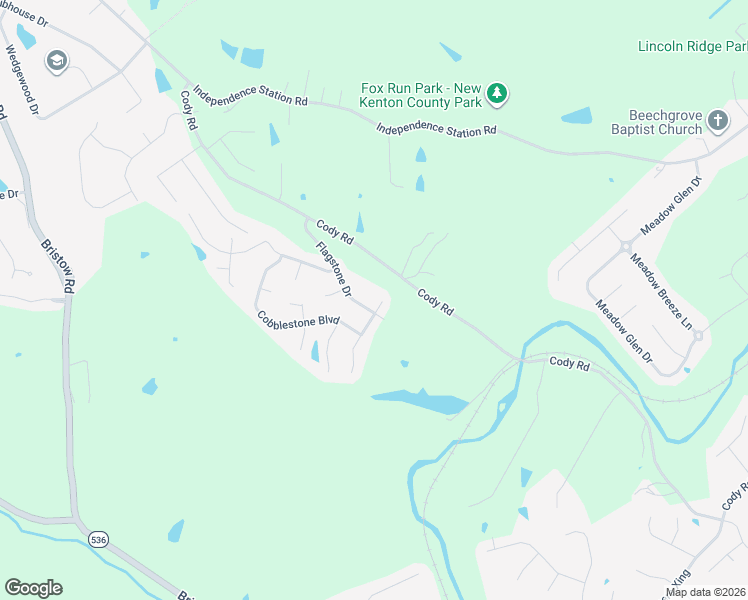 map of restaurants, bars, coffee shops, grocery stores, and more near 1293 Victory Lane in Independence