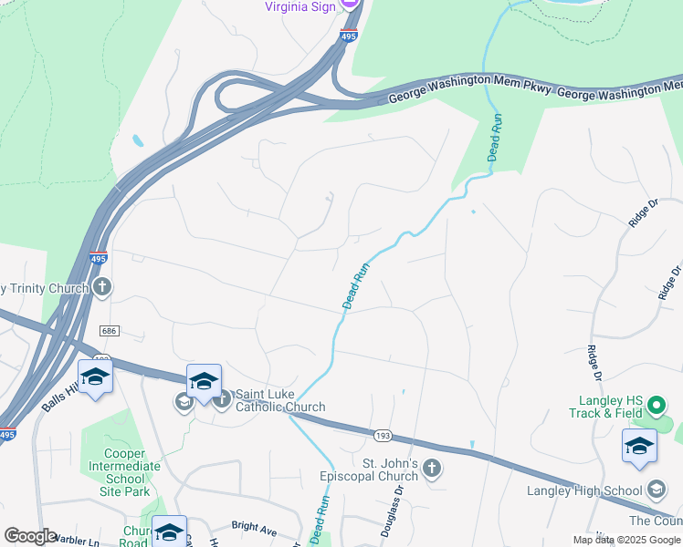map of restaurants, bars, coffee shops, grocery stores, and more near 817 Carrie Court in McLean