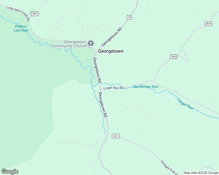 map of restaurants, bars, coffee shops, grocery stores, and more near 42 Linger Run Road in Horner