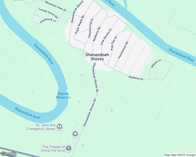 map of restaurants, bars, coffee shops, grocery stores, and more near 2554 Shenandoah Shores Road in Front Royal