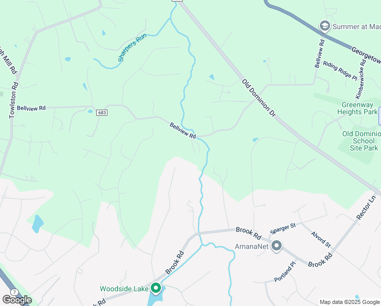 map of restaurants, bars, coffee shops, grocery stores, and more near 1049 Bellview Road in McLean