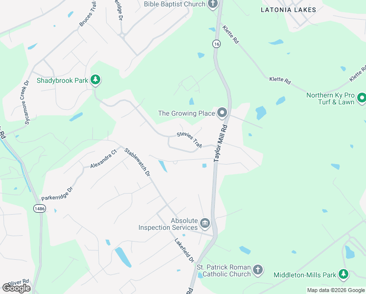 map of restaurants, bars, coffee shops, grocery stores, and more near 6271 Martys Trail in Independence