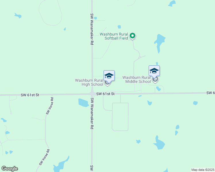 map of restaurants, bars, coffee shops, grocery stores, and more near 5900 Southwest 61st Street in Topeka