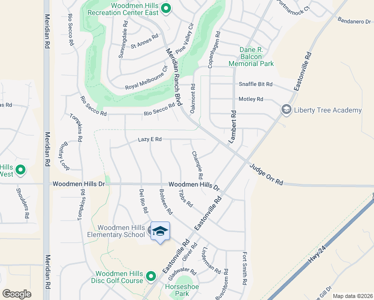 map of restaurants, bars, coffee shops, grocery stores, and more near 8671 Champie Road in Peyton
