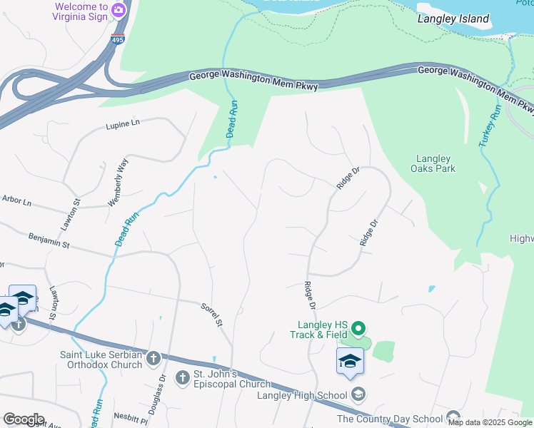 map of restaurants, bars, coffee shops, grocery stores, and more near 821 Mackall Avenue in McLean