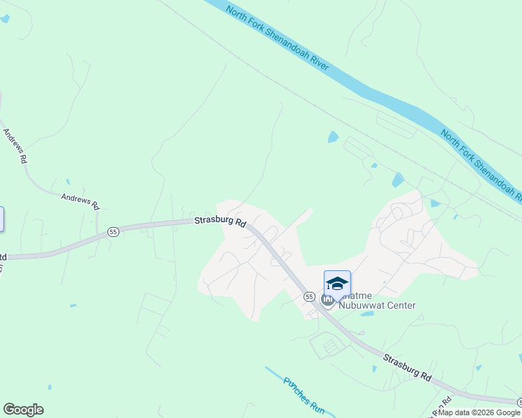 map of restaurants, bars, coffee shops, grocery stores, and more near 55 Ben Mar Road in Front Royal