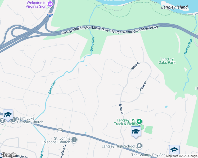 map of restaurants, bars, coffee shops, grocery stores, and more near 6627 Holland St in McLean