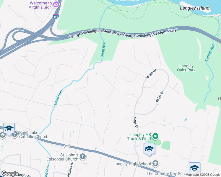 map of restaurants, bars, coffee shops, grocery stores, and more near 6627 Holland Street in McLean
