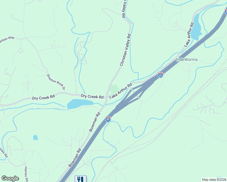map of restaurants, bars, coffee shops, grocery stores, and more near Christian Valley Road in Auburn