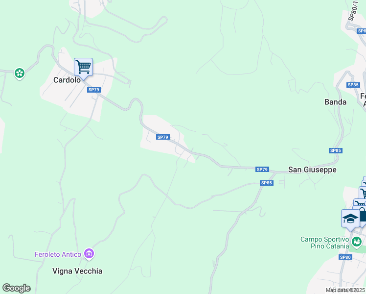 map of restaurants, bars, coffee shops, grocery stores, and more near Unnamed Road in Regolizia