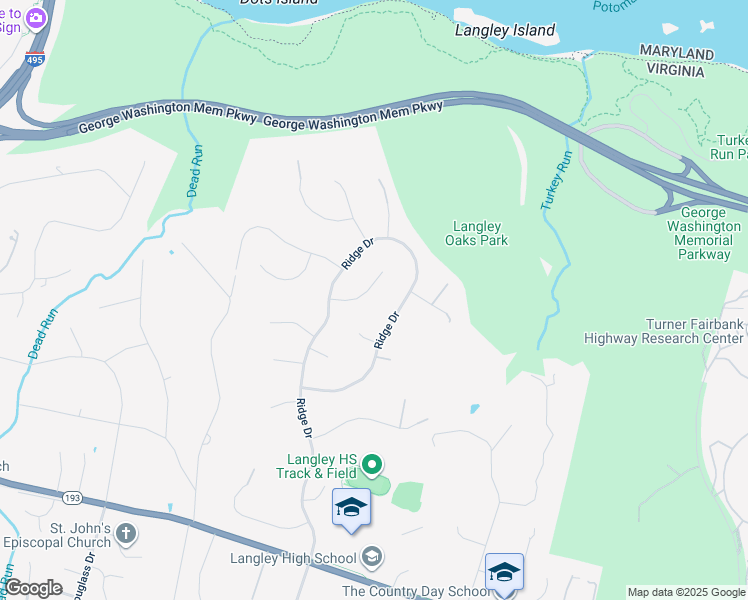 map of restaurants, bars, coffee shops, grocery stores, and more near 6509 Bellamine Court in McLean