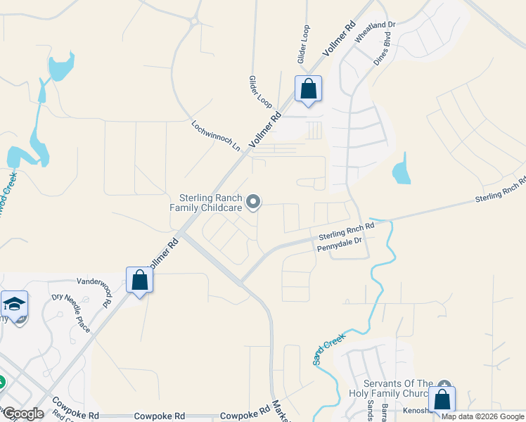 map of restaurants, bars, coffee shops, grocery stores, and more near 8815 Hot Mix Heights in Colorado Springs
