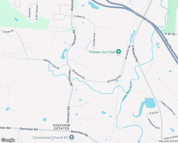 map of restaurants, bars, coffee shops, grocery stores, and more near 12311 East 89th Terrace in Kansas City