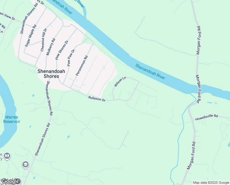 map of restaurants, bars, coffee shops, grocery stores, and more near 52 Wilson Lane in Front Royal