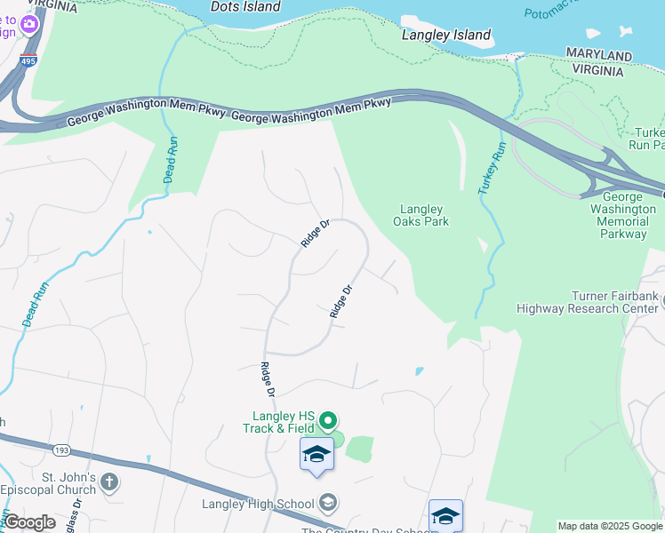 map of restaurants, bars, coffee shops, grocery stores, and more near 6507 Bellamine Court in McLean