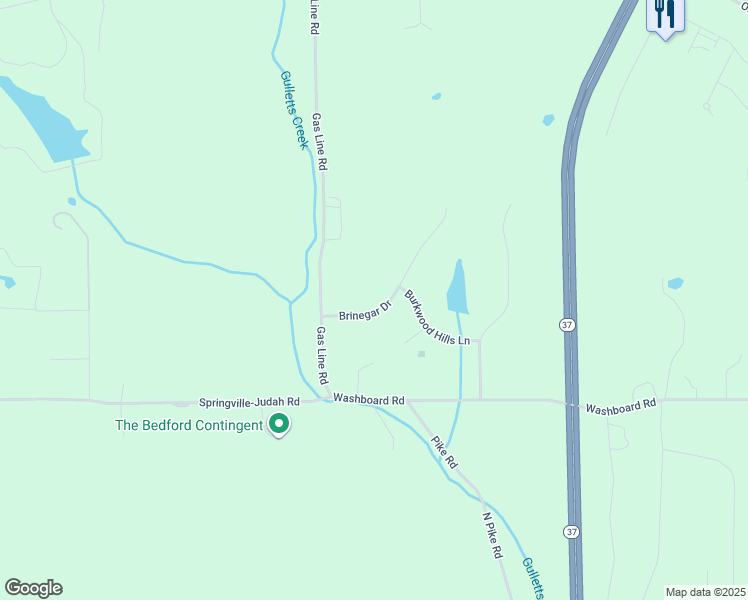map of restaurants, bars, coffee shops, grocery stores, and more near 110 Brinegar Drive in Springville