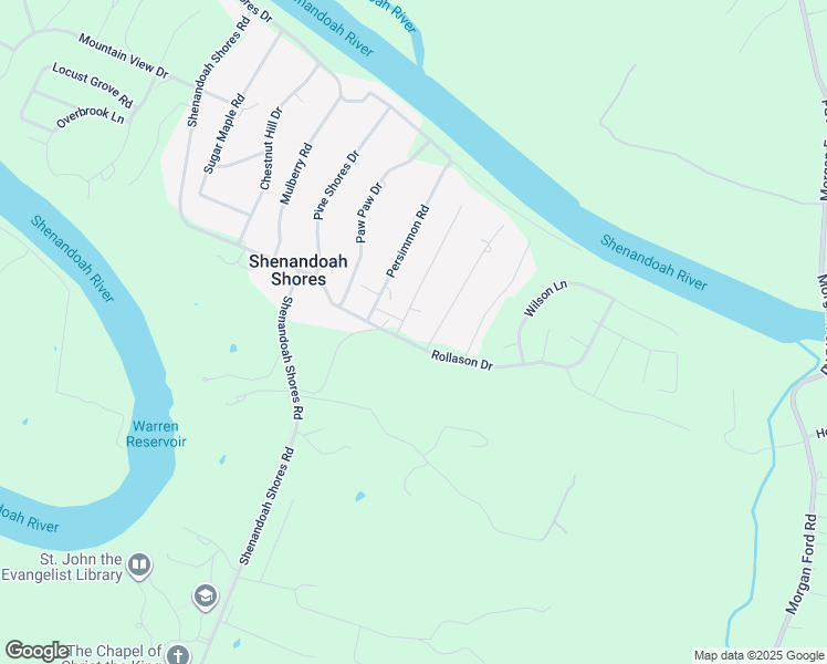 map of restaurants, bars, coffee shops, grocery stores, and more near 301 Rollason Drive in Front Royal
