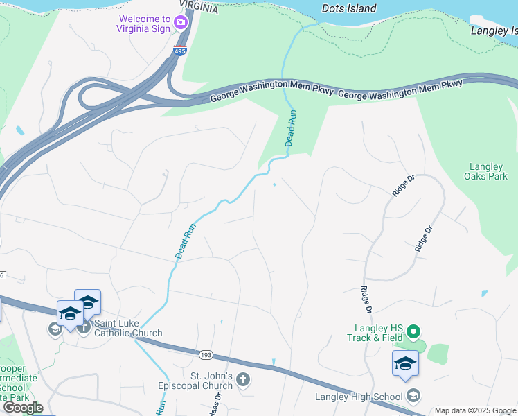 map of restaurants, bars, coffee shops, grocery stores, and more near 825 Whann Avenue in McLean