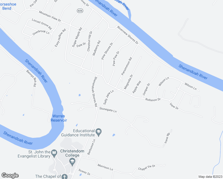 map of restaurants, bars, coffee shops, grocery stores, and more near 156 Rollason Drive in Front Royal