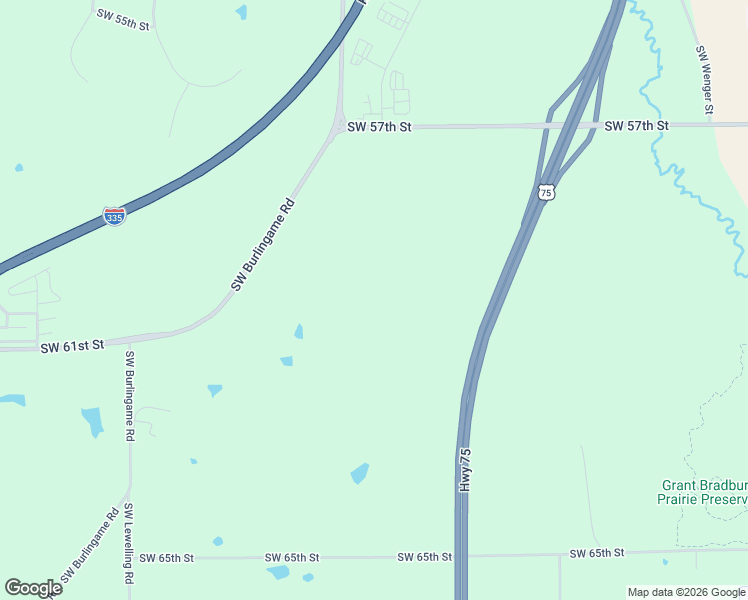 map of restaurants, bars, coffee shops, grocery stores, and more near Southwest Burlingame Road in Topeka